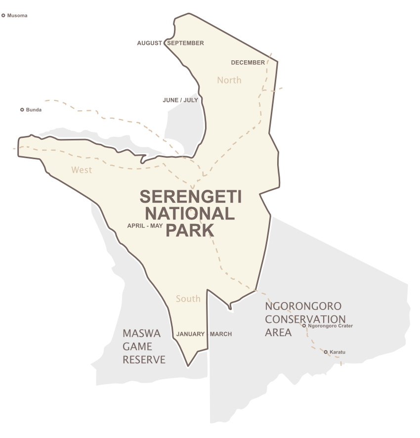 Serengeti Map Serengeti Map